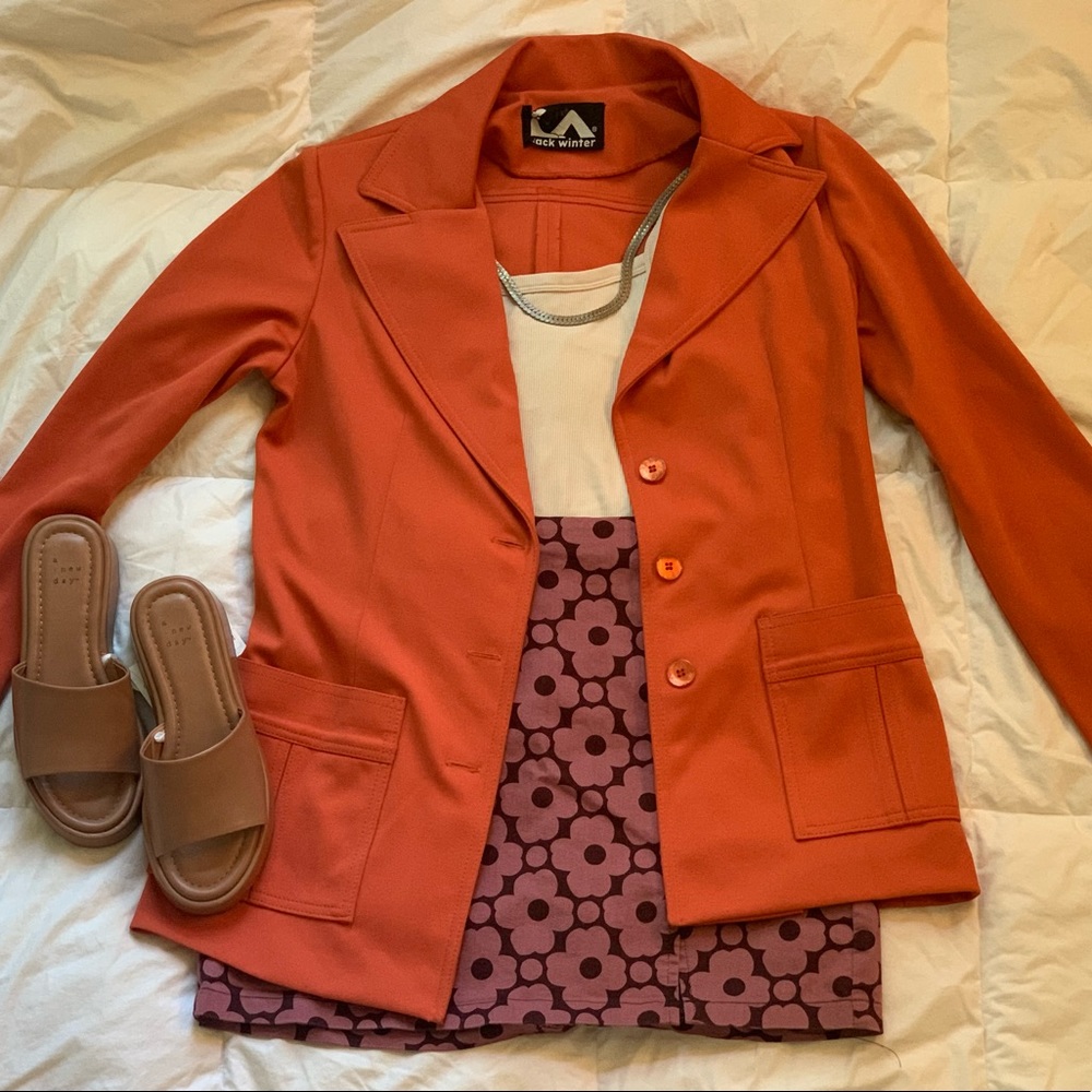 90s vintage orange blazer